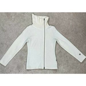 Kuhl Women's Zip Jacket Turtleneck High Neck Merino wool Size S Beige sweater